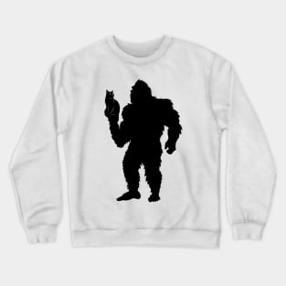 Bigfoot Sasquatch Cat Silhouette Crewneck Sweatshirt